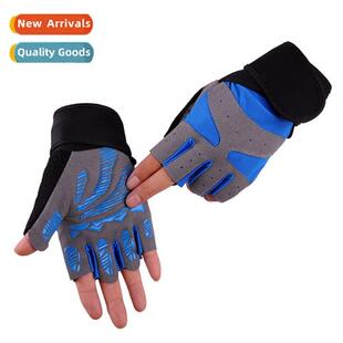 Mens  womens fness gloves half finger breathable n-slip weig