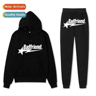 Y2K star badfriend dark hooded style printed sweatshi gothic