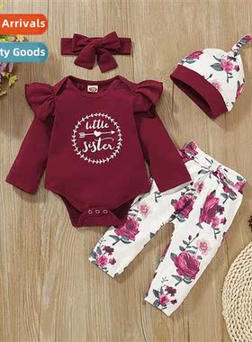 Girls spring  autumn  2020 new fashi n lg-sleeved letter pri