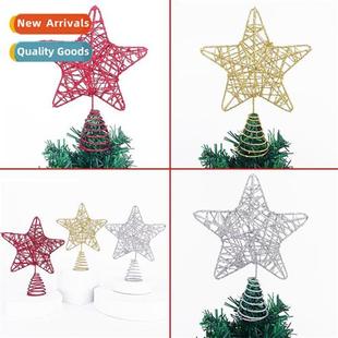 Christmas dec wire topper out 23cm hollow top star