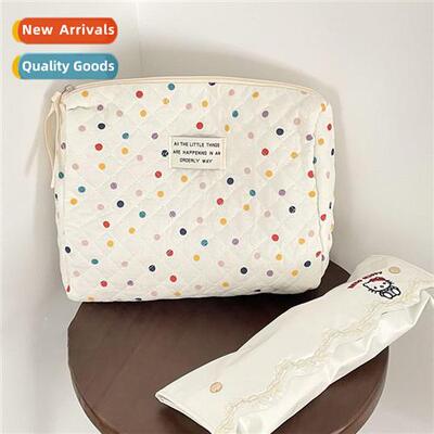 Japanese simple hheld cosmetic bag students portable large c
