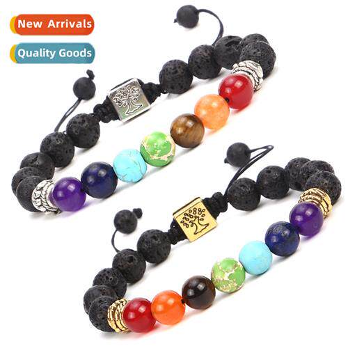 Accessories Rectangular Tree  Life Bracelet Tiger Eye Ste Vo