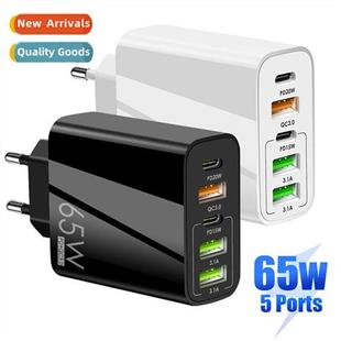 3USB fast type phe cell charger PD65W Stard