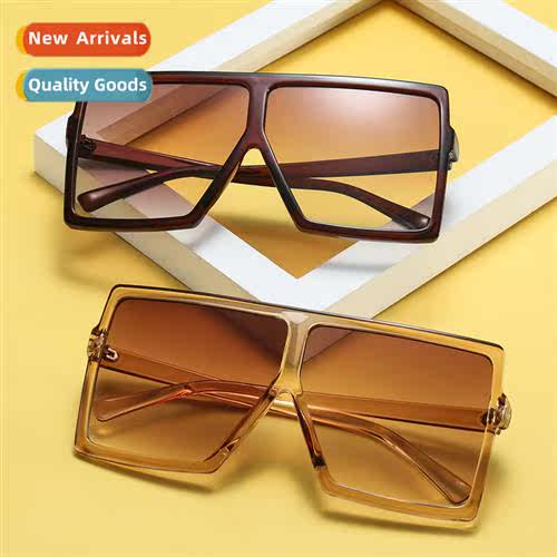 1702 square large frame sunglasses 适用women personalized su