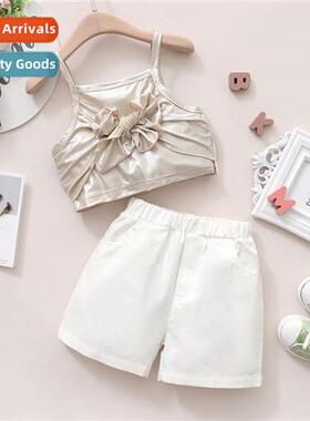 Girls spring  autumn  2022 new n solid color sleeveless halt