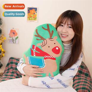 cute Christmas pudding Santa nap pillow dog sup Claus