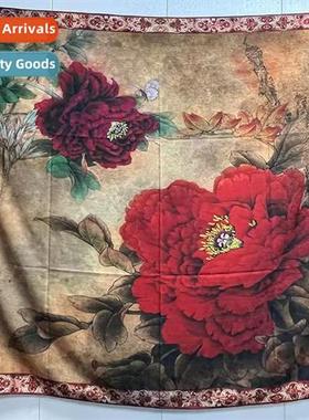 140*140 imati damask chambray silk scarf high-grade shawl