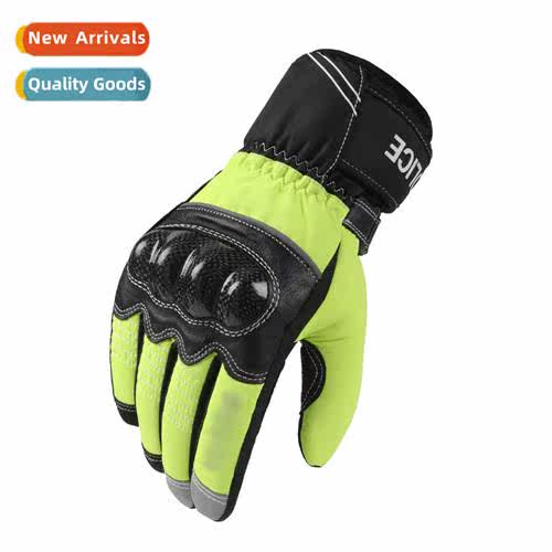 Reflective material full-finger gloves mens motorcycle ridin