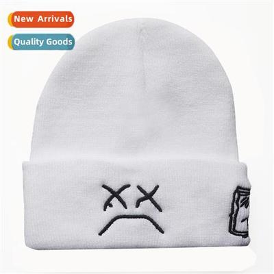 star sad expressi Lil Peep embroidery kn cap set head cap wo