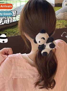 Cute plush pa doll pearl  b bracelet fashi girls tie pytail
