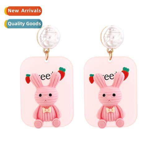 Korean Dgdaemun acrylic plate carto cute ltle animal earring