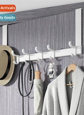 Bedroom door hooks no punch wall hanging organizer row hooks