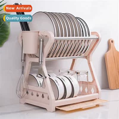 Kchen shelf dish organizer countertop draining bowl rack put