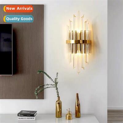 Post-modern hotel lobby TV background wall lamp creative liv