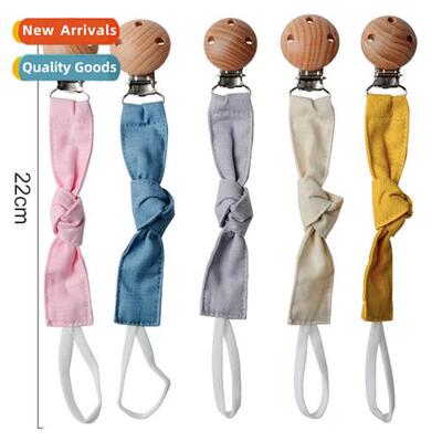 Baby soor beech wood pacifier chain pacifier clip teer chain