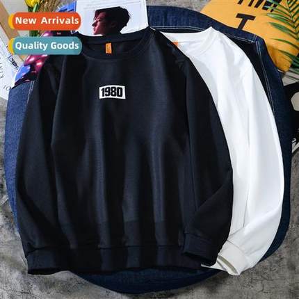 1980 Simple Letter Printed Lg Sleeve Pullover Top Loose 2021