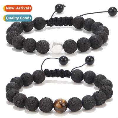 Jewelry 10mm Volcanic Whe Turquoise Beadwork Couple Bracelet