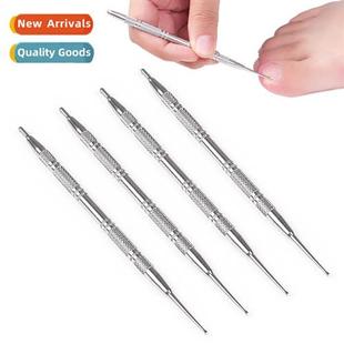 Stainless steel double head manicure tools clean nail groove