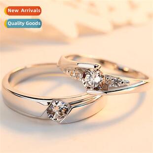 n silver-plated eternal vows couple ring open ring female fa