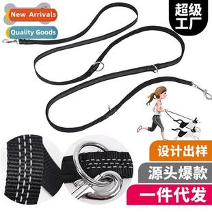 Tow Collar Pet Dog Comfortable Two One Nyl Leash Extended