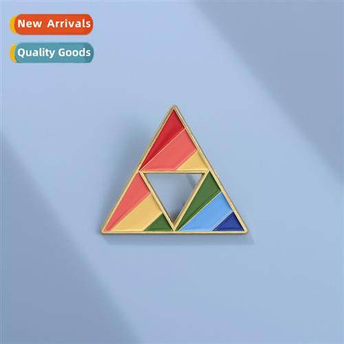 Exquise fashi versatile rainbow triangle shape geometric bro