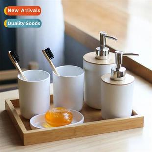 Home Bamboo Fiber Loti Bottle Sink Press Pump Head H Sanizer