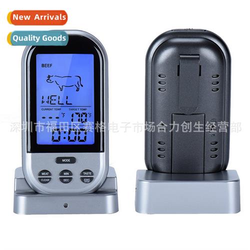 Wireless Remote Ctrol BBQ Thermometer Outdoor Portable Barbe