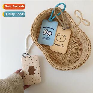 cream cute card system color bear heart girl homemade ins