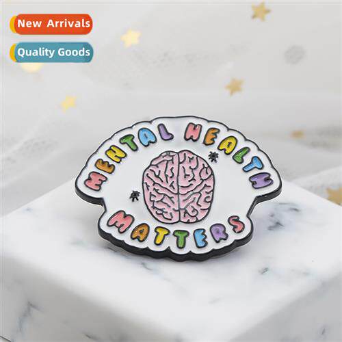 Mental Health Issues Pin Brain Body Organ Badge Anxiety  Car