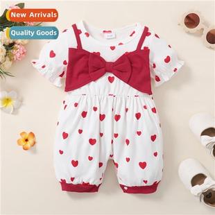 love fall short new spring 2022 print ins sleeved baby
