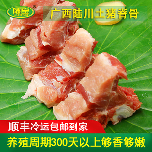 陆宝陆川土猪新鲜猪脊骨肉质鲜嫩农家散养适合煲汤500g 顺丰包邮