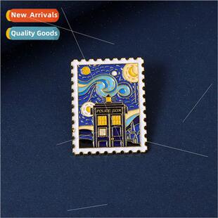 oil painting starry Van castle exquise Gogh brooch New alloy