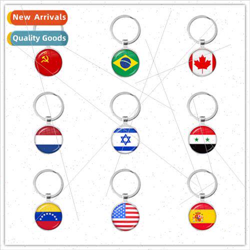 Uned States other flags keychain USSR Brazilian flag time st