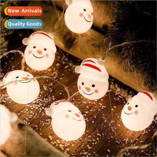 led christmas day santa snowman string lights indoor outdoor
