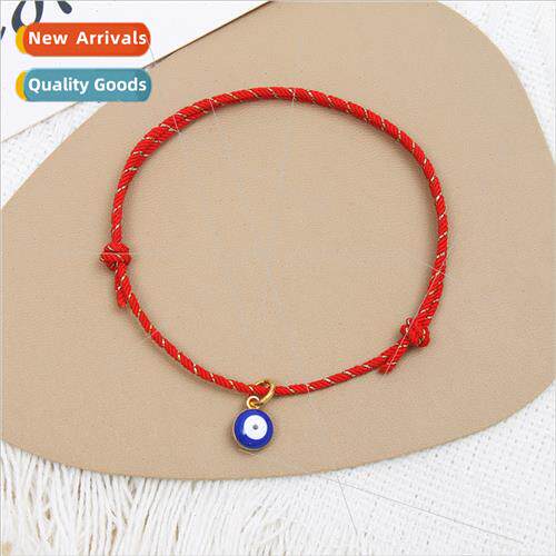 Europe new devil eye pendant hand-woven inter-color bracelet