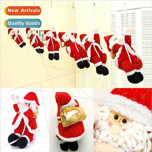 Christmas decoration supplies Santa Climbing rope old man sh