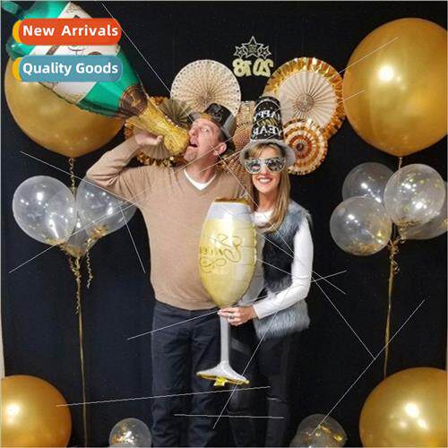 wine glass aluminum foil balloon festival birthday party sup