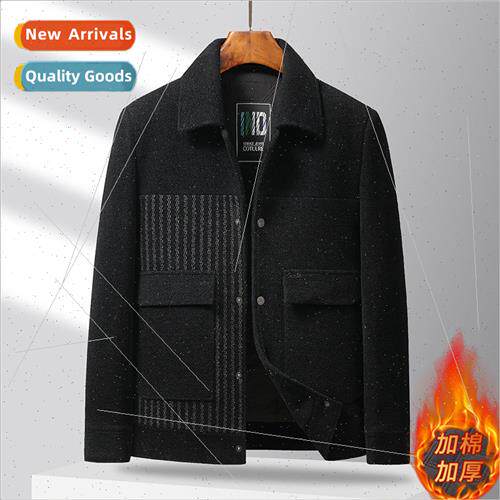 Men lapel gold mink jacket middle-aged fashion business casu