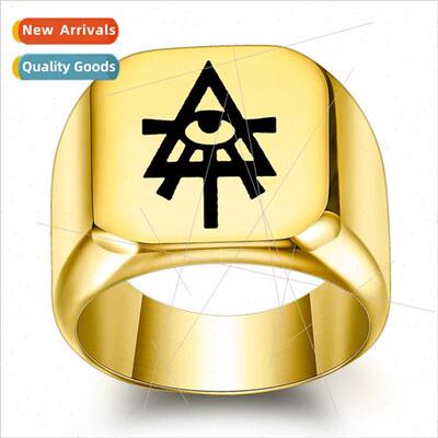 Europe ins creative mysterious eye tanium steel ring men ret