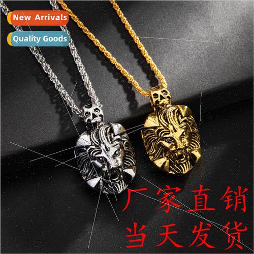 Hip Hop Model Fashion Square on Head Pendant Men Necklace Je