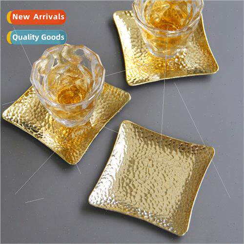 Gold lver mple Metal Alloy Small Plate Copper Thick Square C
