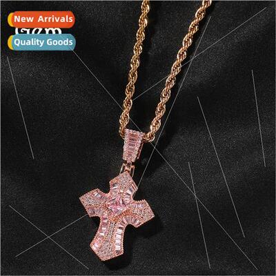 Europe small cross pendant zirconia hipster hip-hop retro ro