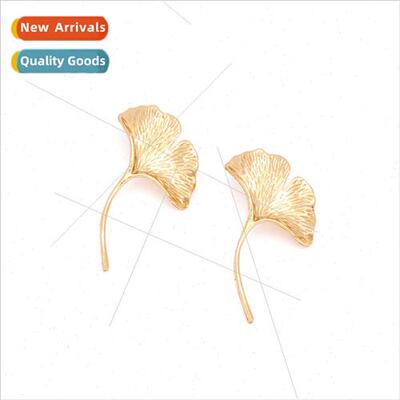 ZA personalized exaggerated long ginkgo biloba earrings nich