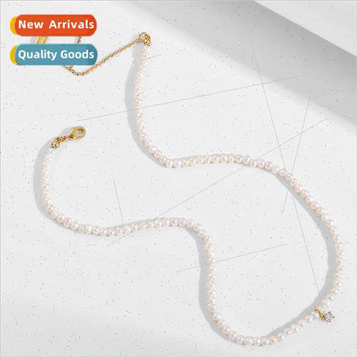 Korea simple natural collarbone chain women metal inlaid zir