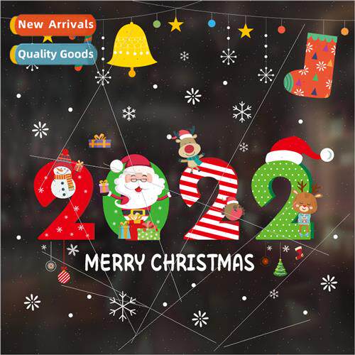 2022 Static Stickers Christmas Glass Stickers No Trace No Ad