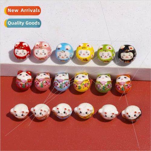 Horizontal hole beckoning cat bracelet accessories diy car h