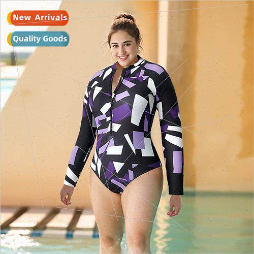 2023 New Large ze One-piece Swimsu Printed Europe Swimsu Wom