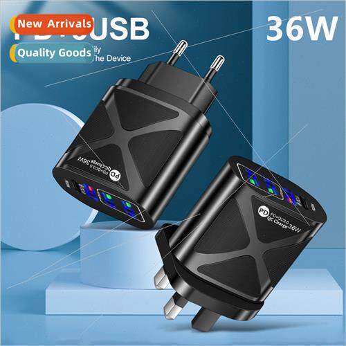 36W PD+QC3.0 2.4A Dual USB Fast Charger Phone Charger Multi-