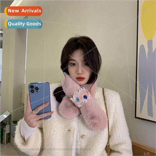 2022 new lace pearl fur collar imation fur imation otter rab