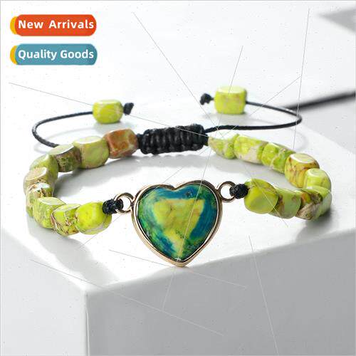 Red Emperor Stone Bracelet Peach Heart Love Strings Handmade